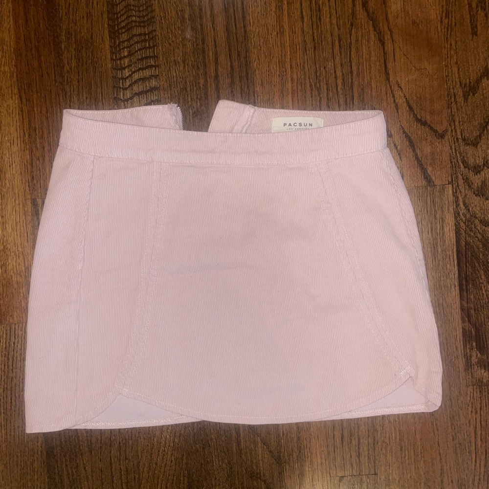 Pacsun pink short mini skirt with corduroy material